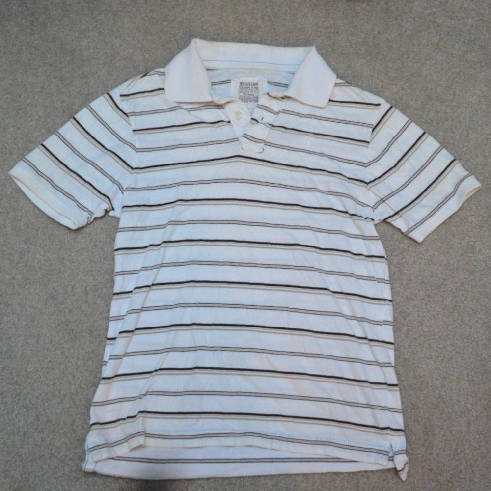 Striped men's polo